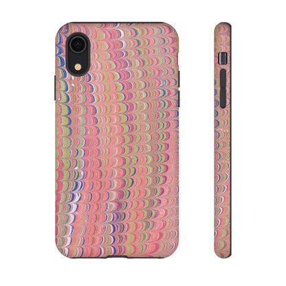 Pink Pastels Feather Marbled Vintage Design iPhone 16 + Samsung + Apple + Google - 2 finishes