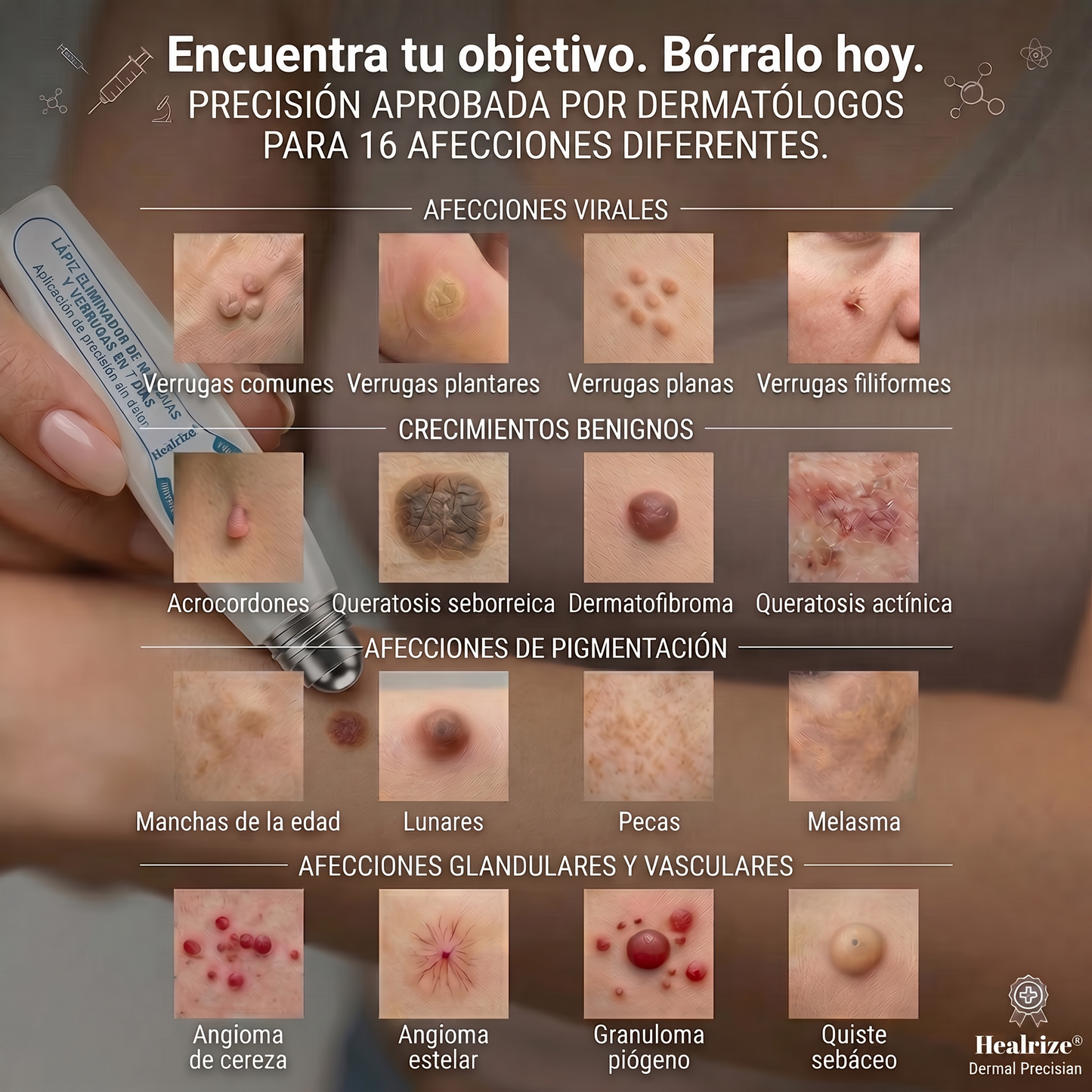 💖𝐓𝐢𝐞𝐧𝐝𝐚 𝐨𝐟𝐢𝐜𝐢𝐚𝐥 𝐝𝐞 𝐥𝐚 𝐦𝐚𝐫𝐜𝐚  𝐇𝐞𝐚𝐥𝐫𝐢𝐳𝐞® 𝐁𝐨𝐫𝐫𝐚𝐝𝐨𝐫 𝐝𝐞 𝐕𝐞𝐫𝐫𝐮𝐠𝐚𝐬 𝐲 𝐌𝐚𝐧𝐜𝐡𝐚𝐬 𝐝𝐞 𝟕 𝐃í𝐚𝐬(Roll-on Cero Dolor, Cero Cicatrices)