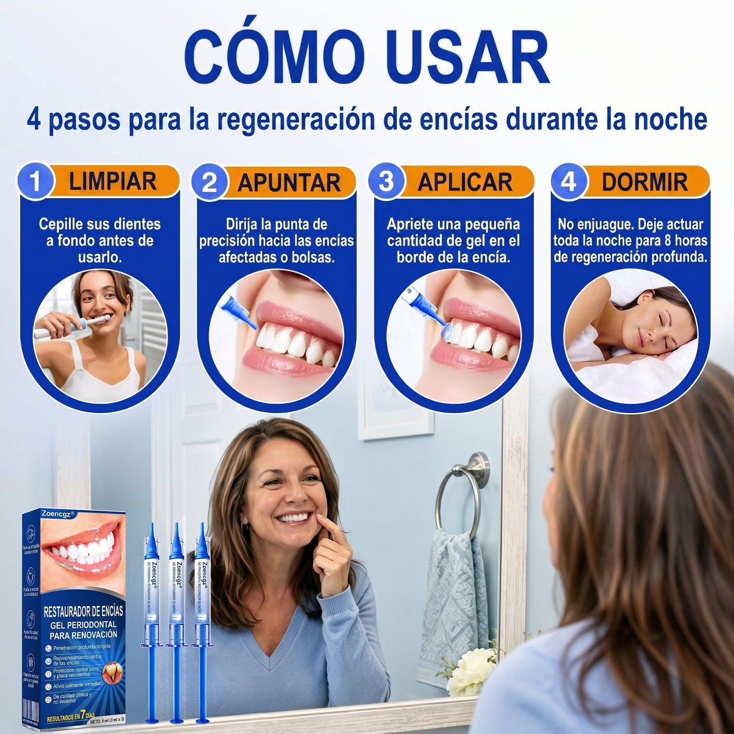 Zoencgz® 💯🍭 Gel antibacteriano para la regeneración de las encías | Resultados visibles en 7 días