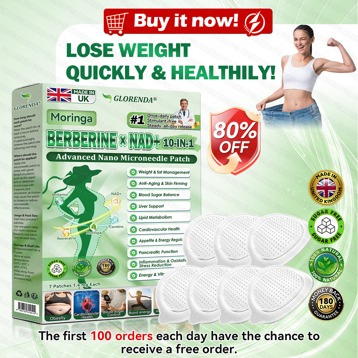 🔥 Only 10 packs left! Extra 30% off! 𝐆𝐋𝗢𝗥𝗘𝗡𝗗𝑨® 𝗠𝗼𝗿𝗶𝙣𝙜𝙖 · 𝘽𝙚𝙧𝙗é𝙧𝗶𝗻𝗲 × 𝗡𝗔𝑫⁺, tested and safe, promotes weight management, blood sugar, digestion and energy with lasting results.