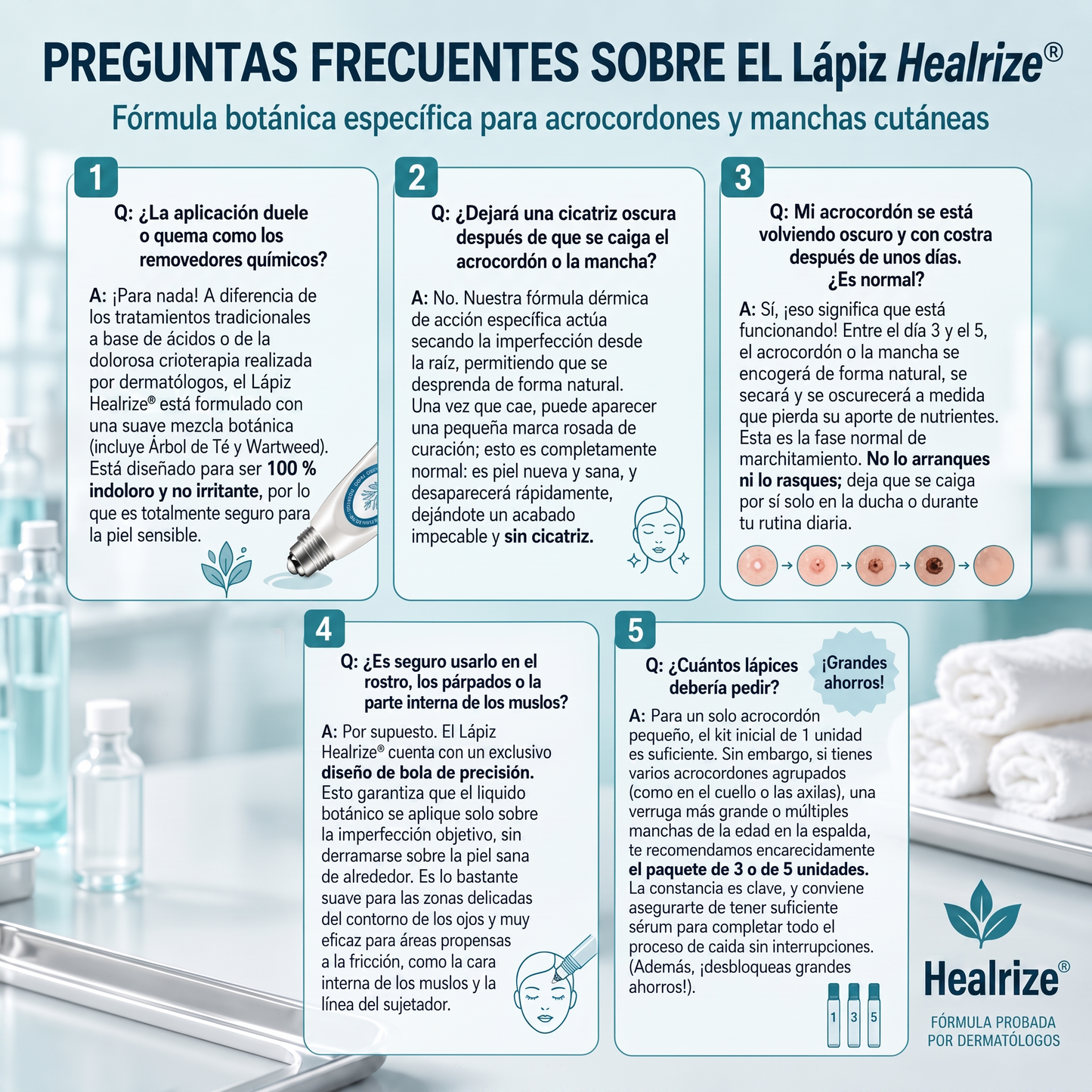 💖𝐓𝐢𝐞𝐧𝐝𝐚 𝐨𝐟𝐢𝐜𝐢𝐚𝐥 𝐝𝐞 𝐥𝐚 𝐦𝐚𝐫𝐜𝐚  𝐇𝐞𝐚𝐥𝐫𝐢𝐳𝐞® 𝐁𝐨𝐫𝐫𝐚𝐝𝐨𝐫 𝐝𝐞 𝐕𝐞𝐫𝐫𝐮𝐠𝐚𝐬 𝐲 𝐌𝐚𝐧𝐜𝐡𝐚𝐬 𝐝𝐞 𝟕 𝐃í𝐚𝐬(Roll-on Cero Dolor, Cero Cicatrices)