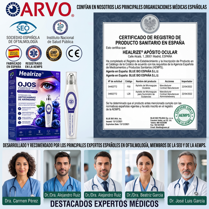 🫐✨𝐇𝐞𝐚𝐥𝐫𝐢𝐳𝐞® Sérum roll-on para el contorno de ojos con antocianinas de arándano – elimina eficazmente las cataratas | el glaucoma | la presbicia