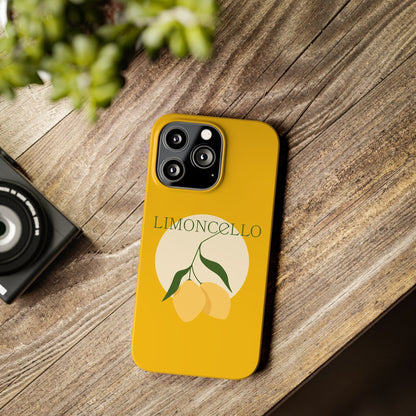 Italian Limoncello Yellow Slim Phone Cases with Lemons, Case-Mate IPHONE16 and all sizes